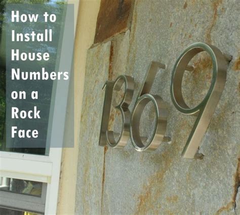 how to install metal house numbers to metal walls|attach house numbers to brick.